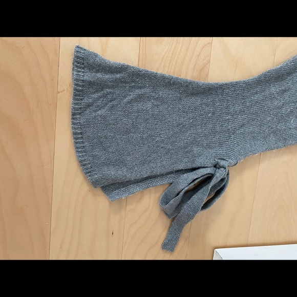 Grey tie sleeve sweater - Picture 4 of 4